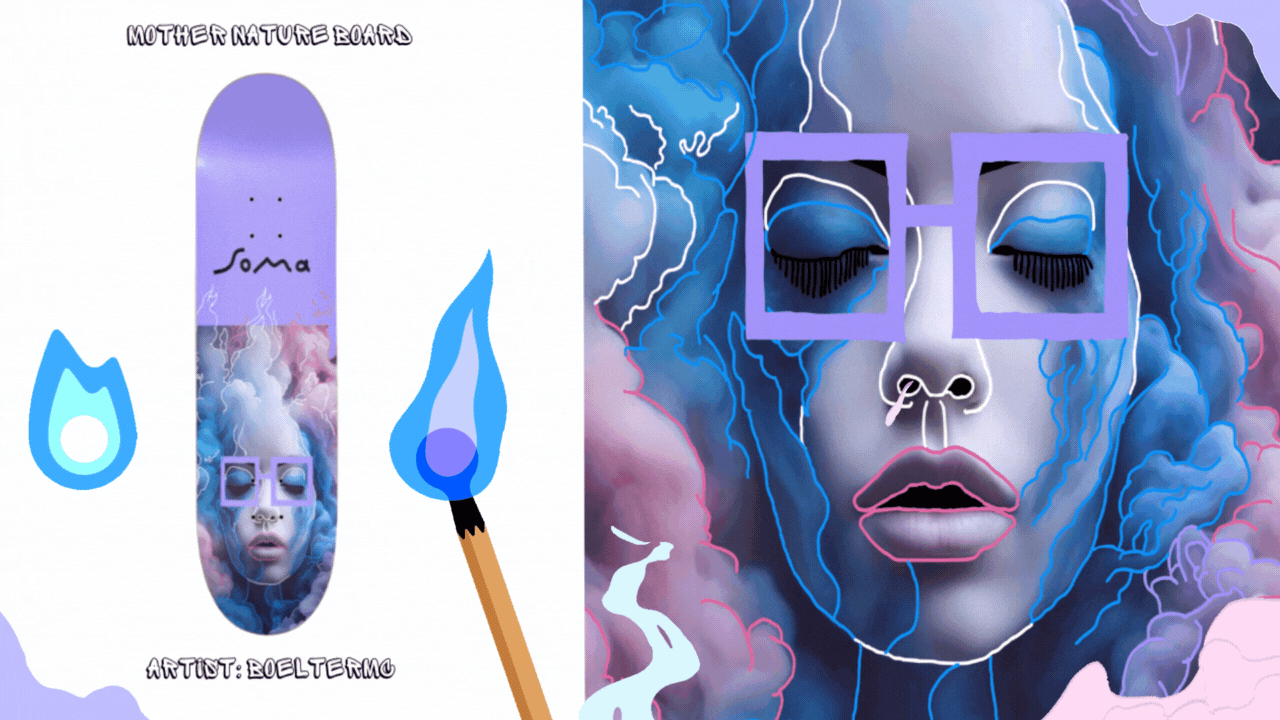 MOTHER NATURE BOARD - Gnarly Skateboards Everywhere Art Contest